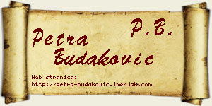 Petra Budaković vizit kartica